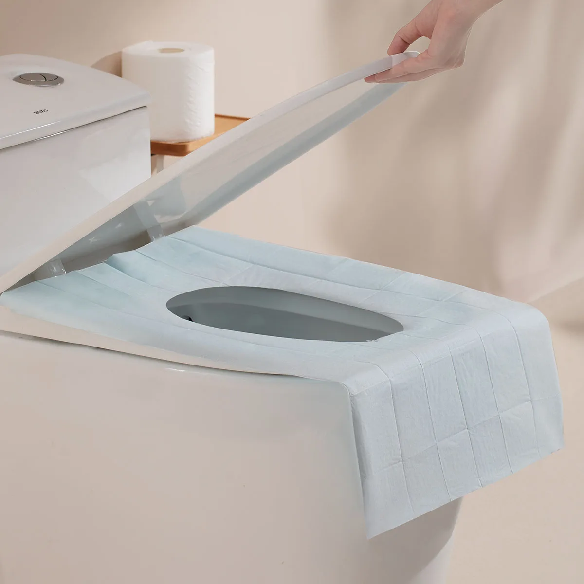 Высококачественная бумага из древесной целлюлозы туалетная для общественного туалета одноразовая больничная цветная подушка унитаза