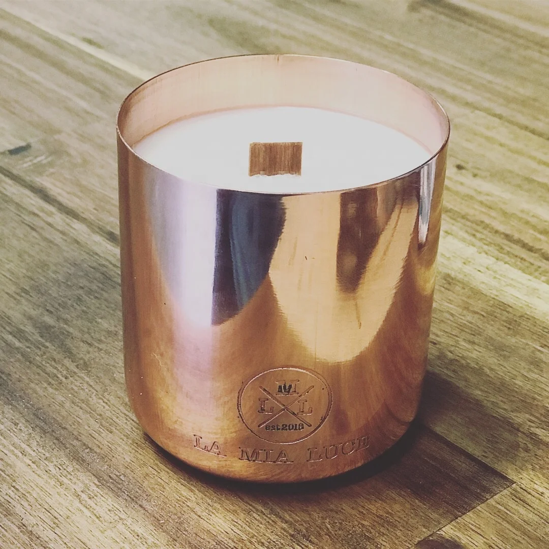 12oz Copper Luxury Candle Container With Lid Premium Empty Copper