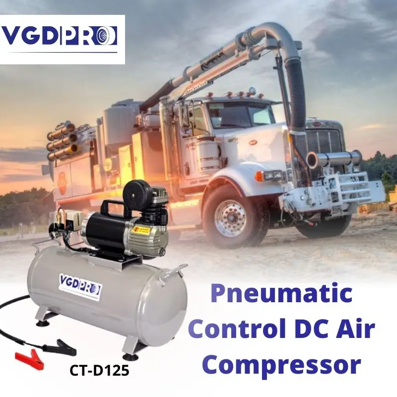 12V DC Weatherproof Professional Small Mighty Truck Oil Less Solar Power Air Compressor Machine With 25 Liter tank for Sale