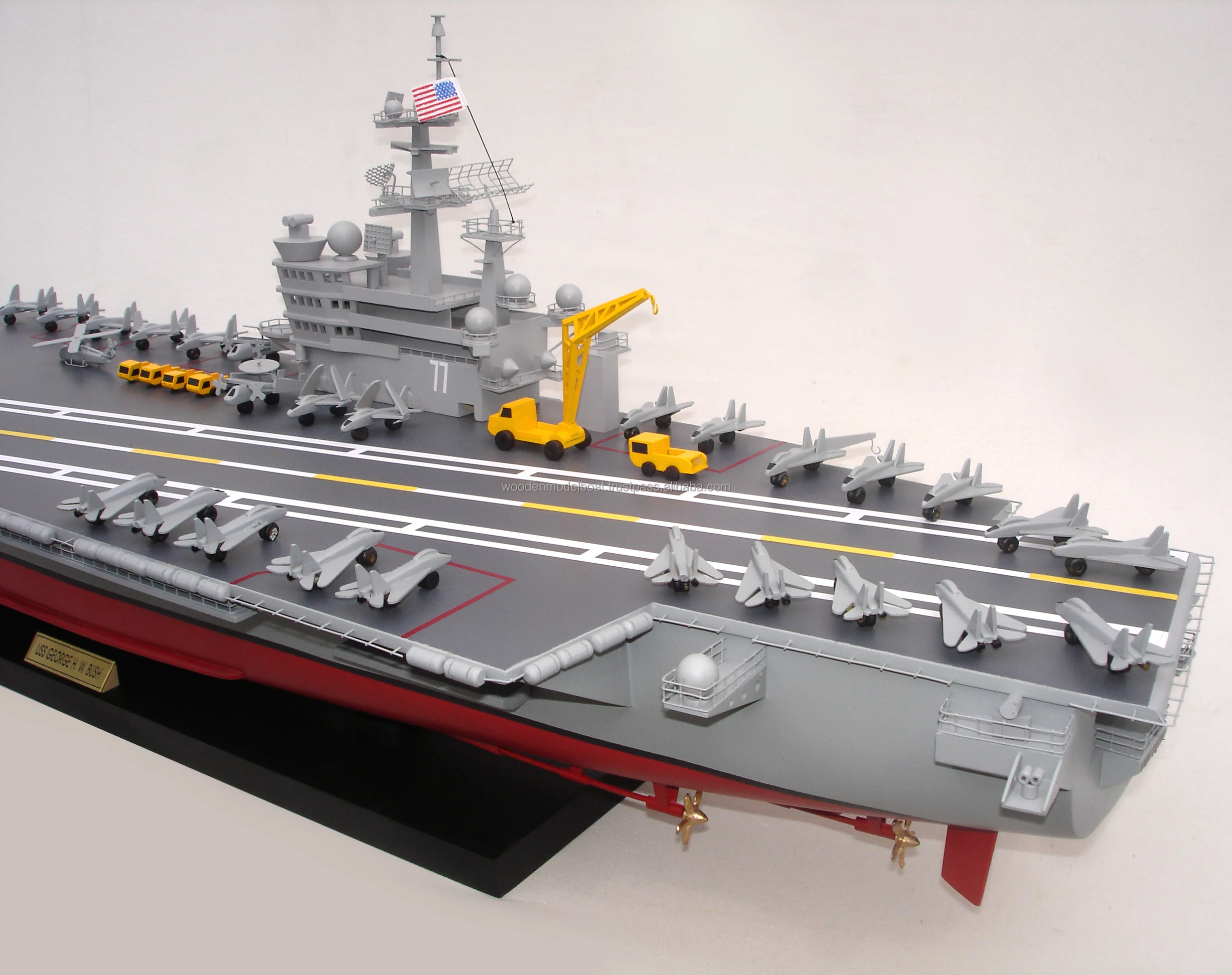 Aircraft Carrier Uss George H.w. Bush Cvn-77 - Wooden Display Model For ...