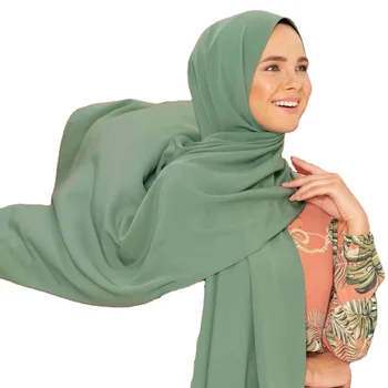 New Popular Hot selling opaque medina silk shawls for Muslim women scarf