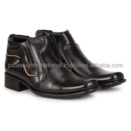 India Origin Supplier of Good Quality Wholesale Chelsea Fashion Boots with Cow Hide Genuine Leather Ancle Boot for Men