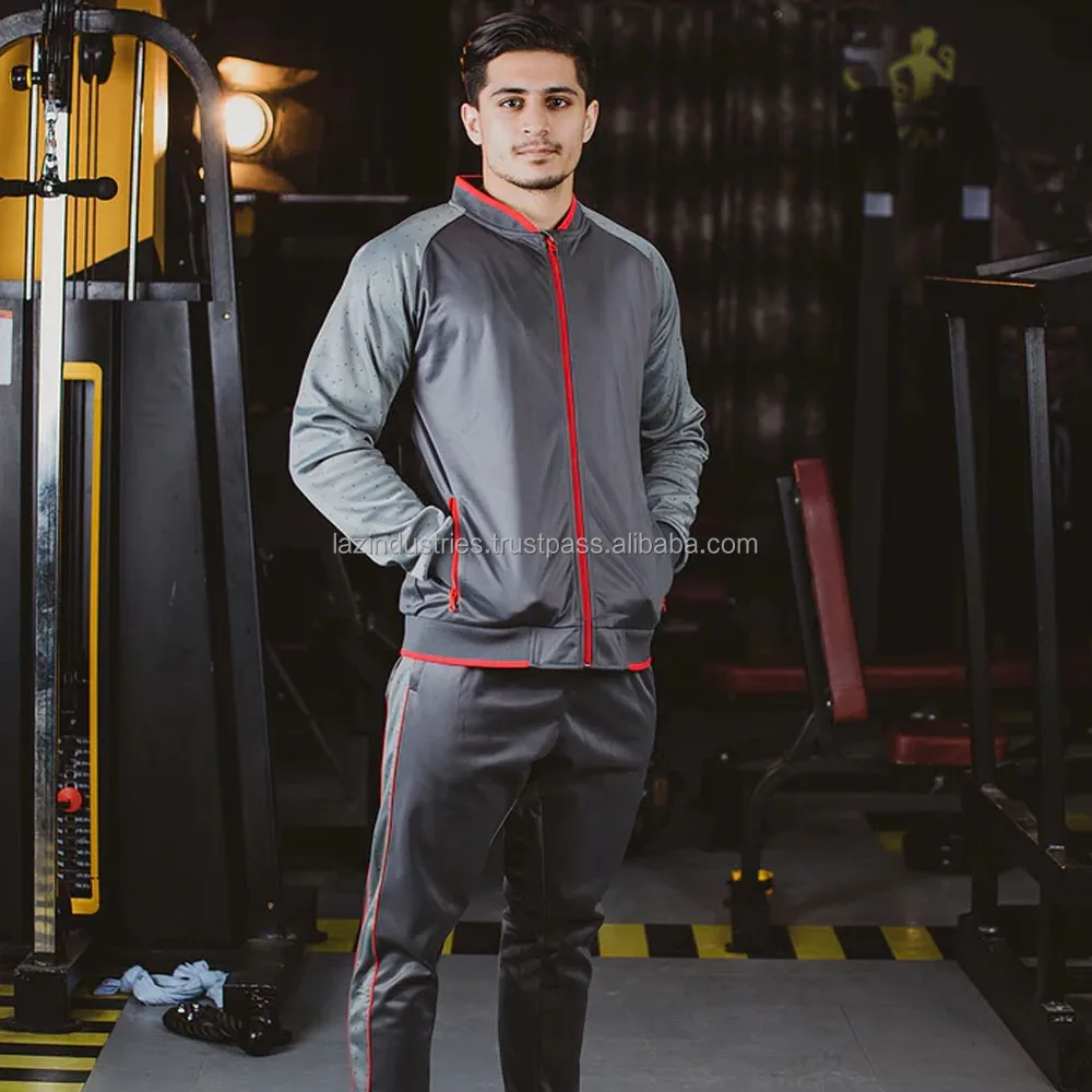 Wholesale 2024 Arrival Men 100 Cotton Gym Training Fitness Tracksuits