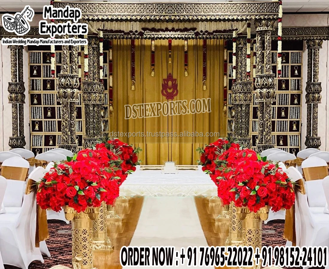 South Indian Wedding Triple Pole Kalyana Mandapam Rustic Theme Mandap For South Weddings New