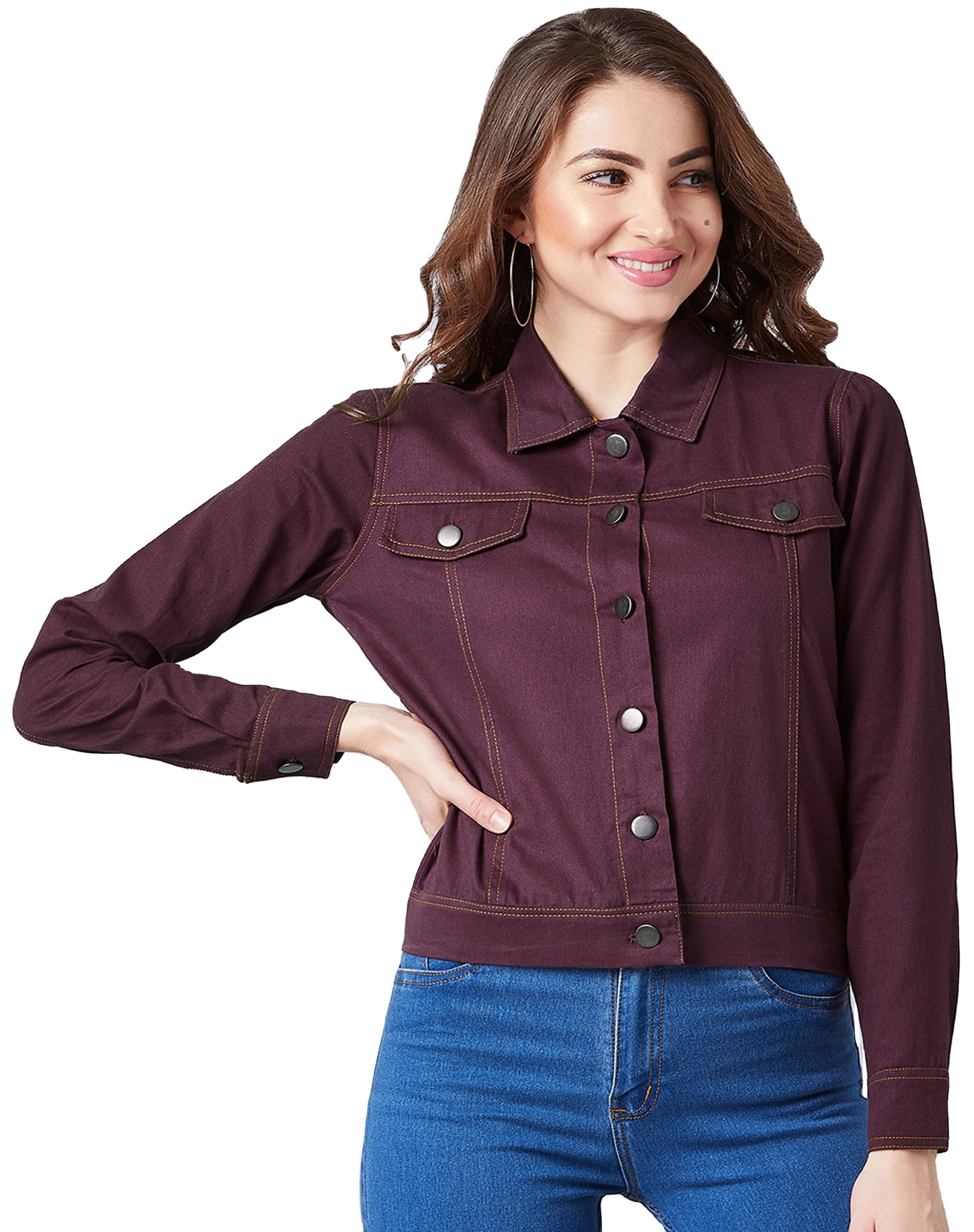 Custom Women Denim Jacket Ladies Short 