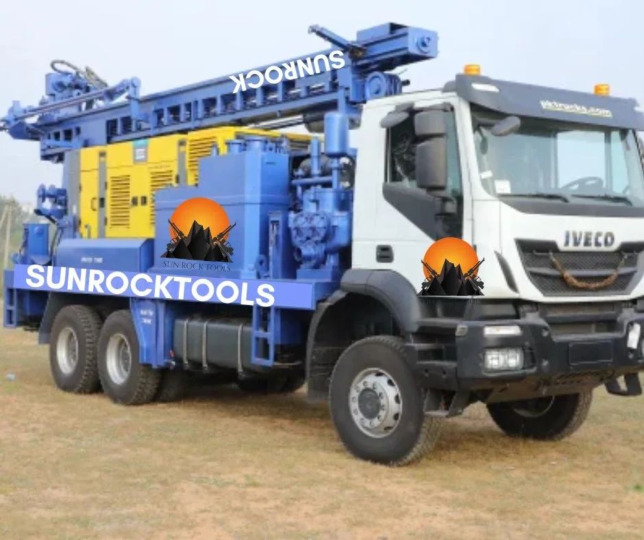 SUNROCK STAR150 METERS WATER WELL DRILLING RIGS for HIGH SPEED and for HAD ROCK DRILLING WITH MUD PUMP