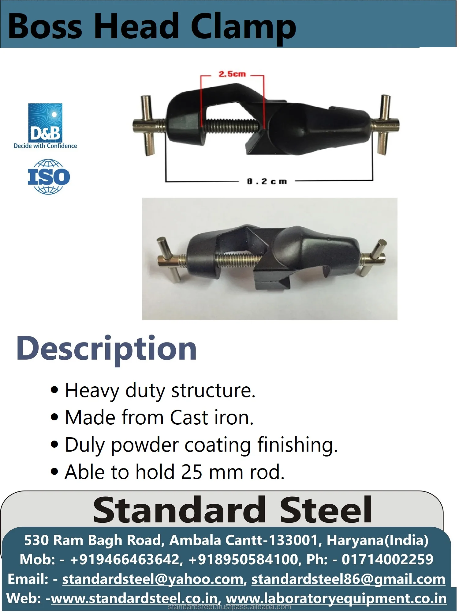 Laboratory Boss Head Clamp Laboratory Stand With Boss Head Clamp