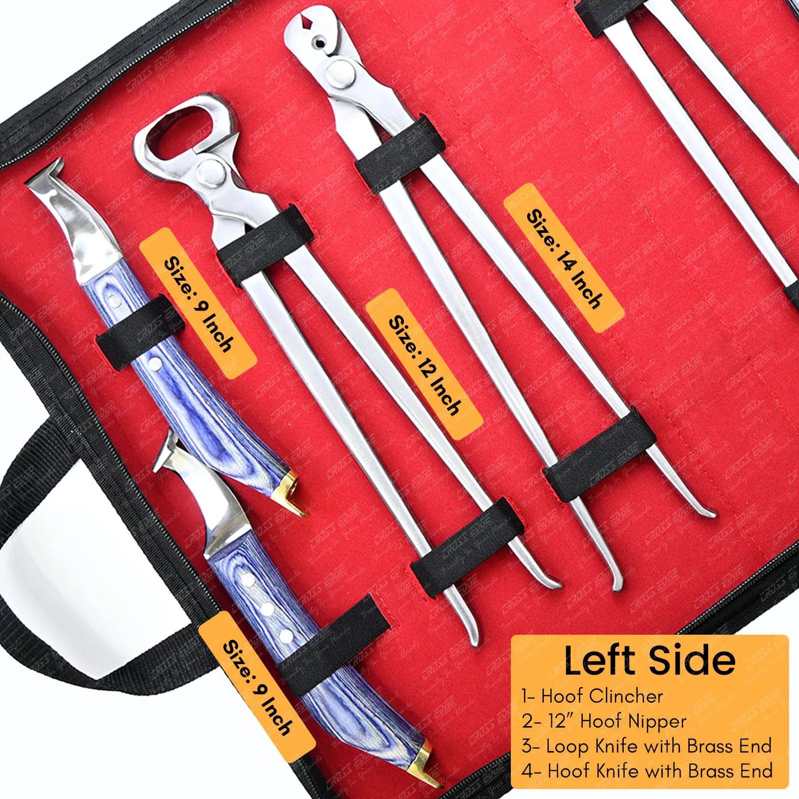 Kit Maréchal-Ferrant SN Equine – Outils Pour Sabots Cheval : Pinces, Extracteur, Clincher, Tampon