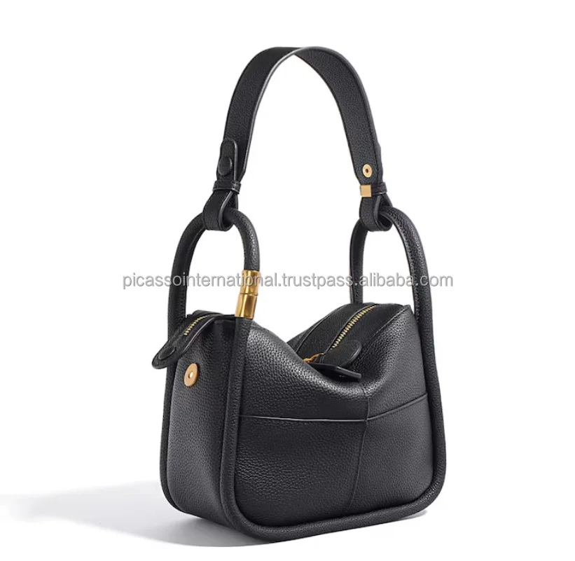 Exporting Finest Quality Zipper Closure Cotton Lining Women's Genuine Leather Tote Handbag Fashion Shoulder Bag for Sale