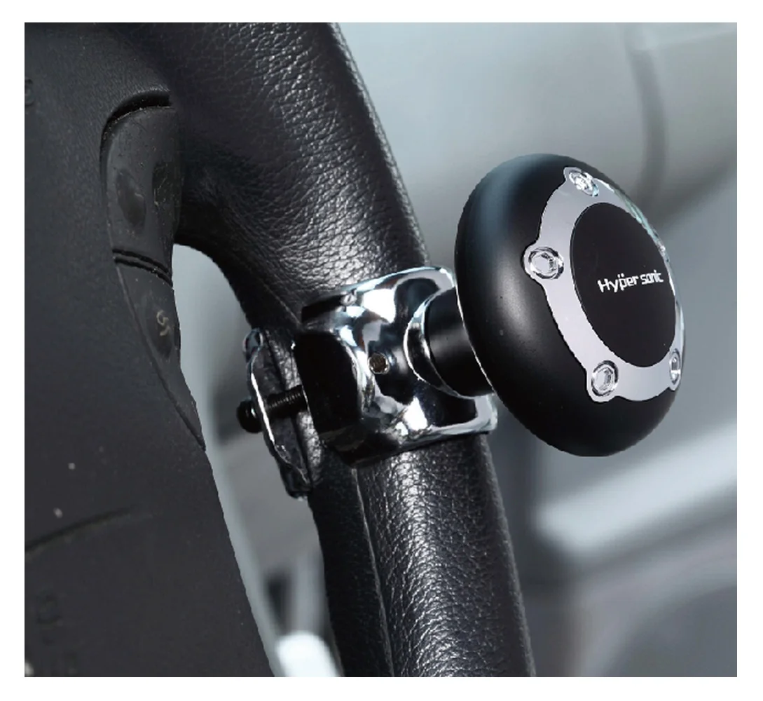 OnWheel Car Universal Swing Power Handle Car Steering Wheel Spinner Knob in  Black Color Car Steering Knob