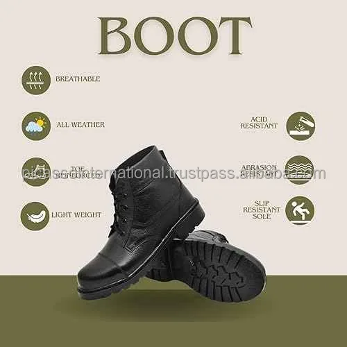 Good Quality Hot Selling Elegant Design Custom Logo OEM High Quality Cow Hide Leather Boots for Men at Direct Factory Price