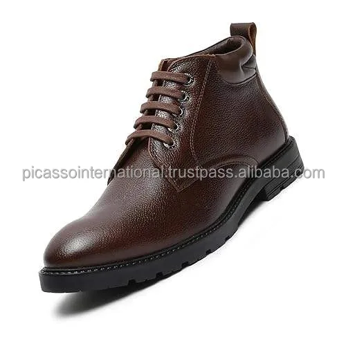 Bulk Quantity Supplier of Stylish Look Good Quality Cow Hide Genuine Leather Shoes Daily and Casual Wear Boots for Men