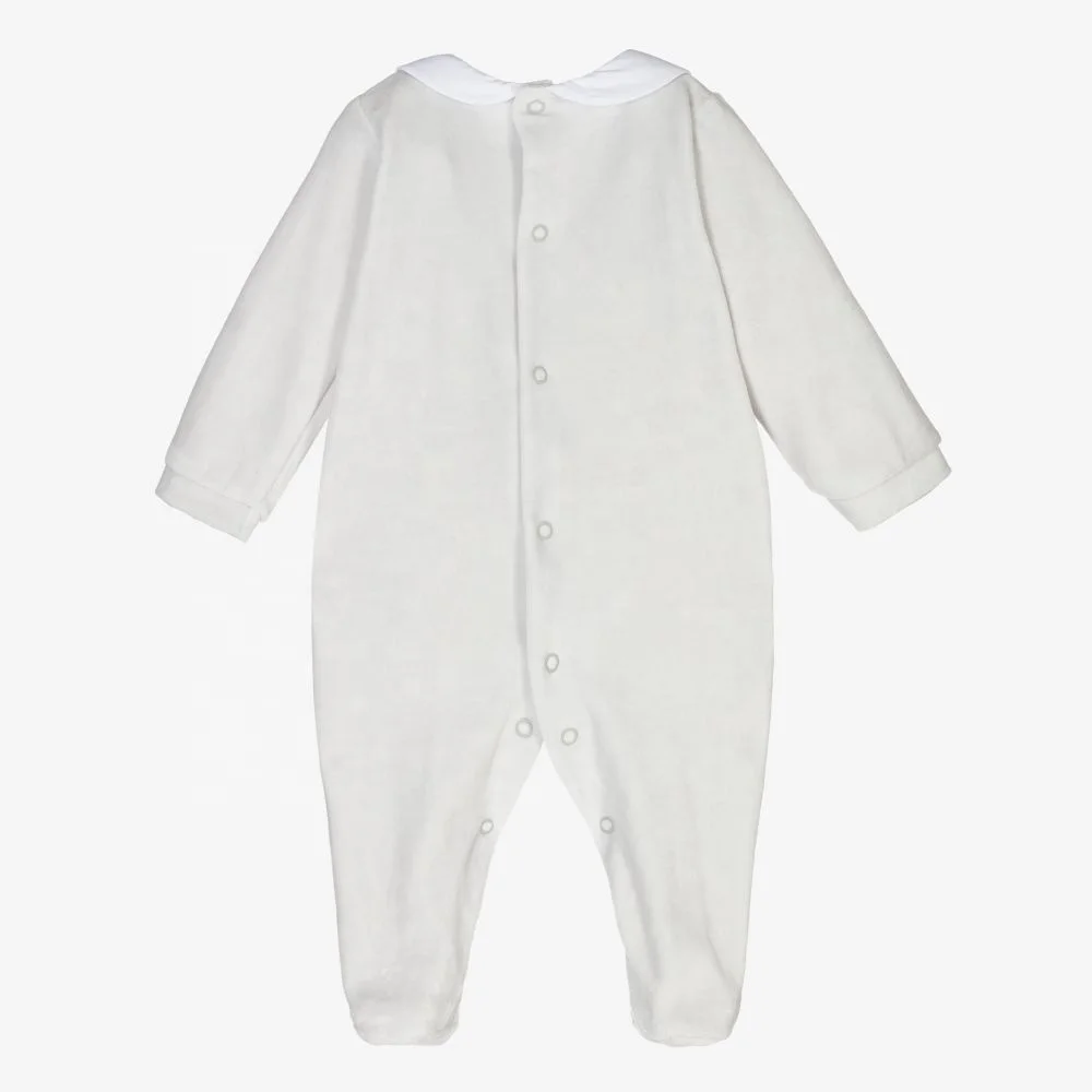 New Design White Cotton Collar Soft Bodysuits Baby Wholesale Clothes