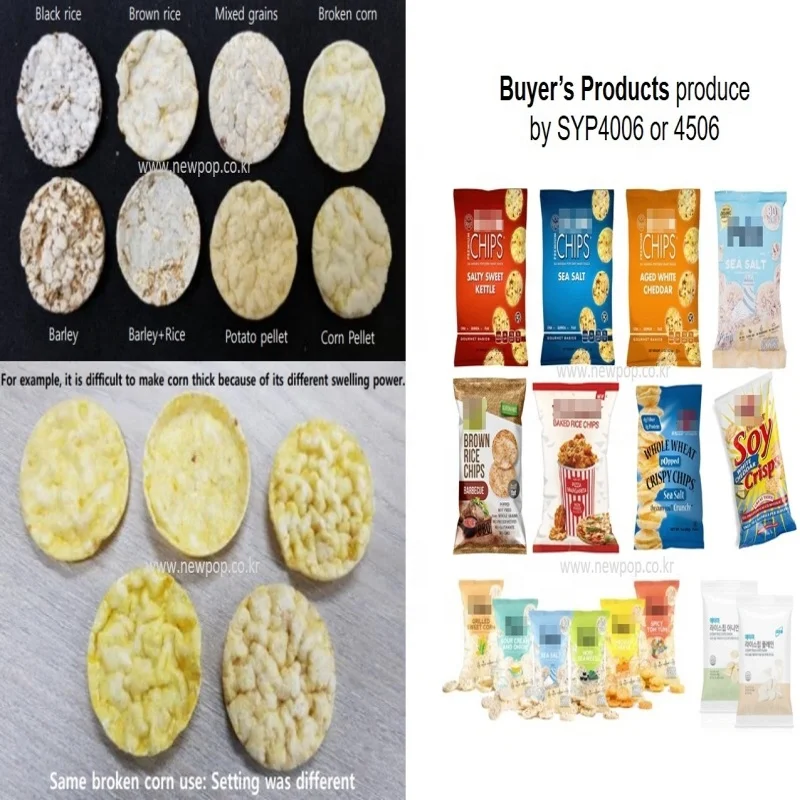 SYP5310T Triangle Popped Corn Cake Machine Corn Chips Machine Popped Corn Processors Made in Korea