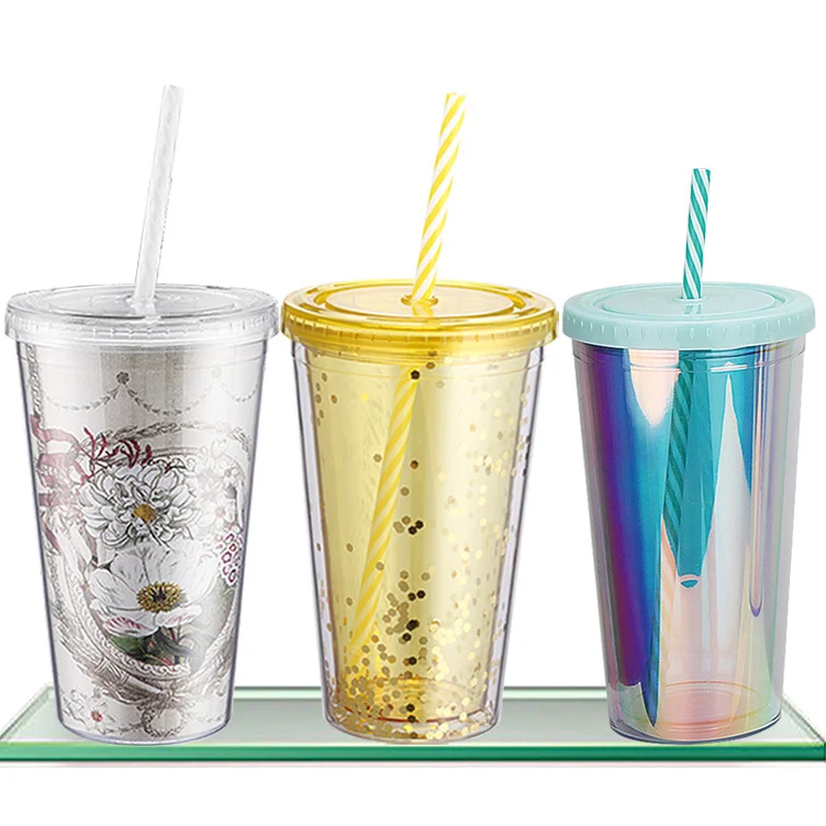 Buy Wholesale China Plastic Straw Cup Factory Wholesale Summer Fashion  Trend Cute Water Tumbler & Plastic Straw Cup at USD 2.97