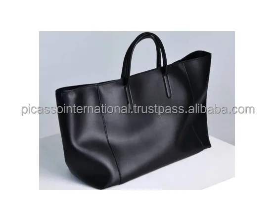 Eye Catching Design Luxury Stylish Look Good Quality Women Genuine Leather Tote Handbag at Direct Factory Price