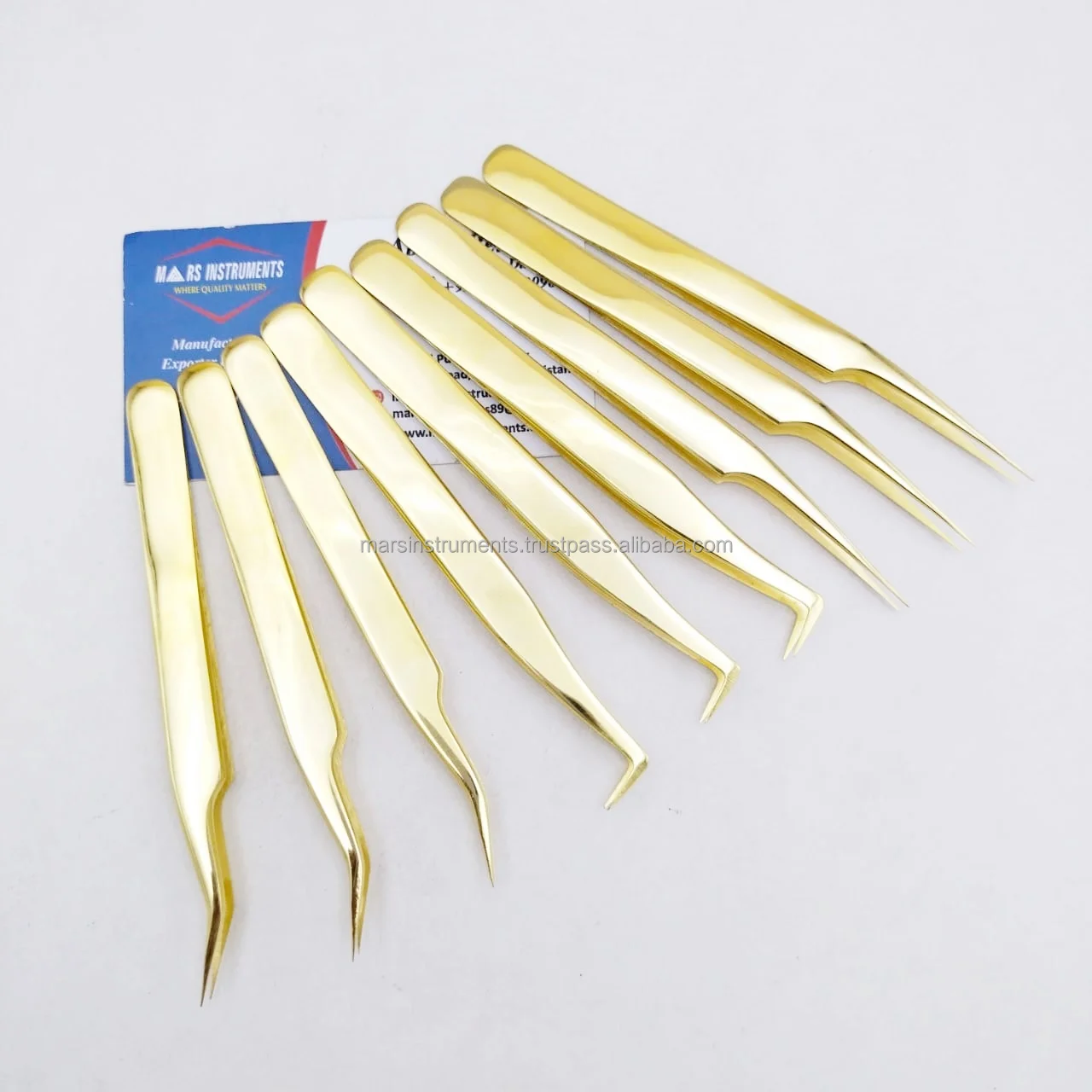Best Fiber Tips Professional Solid Eyelash Extension Tweezers For Make