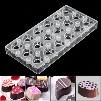 Pc Mold Custom Polycarbonate Chocolate Moulds Candy Molds Heart Mold with Iron Plate