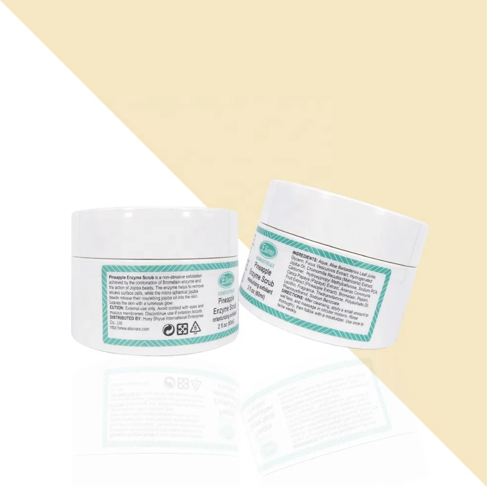 Pineapple Enzyme Scrub Smooth Face Exfoliating Peeling Gel Cream Whitening Moisturizing Anti-Wrinkle Lightening for Adults