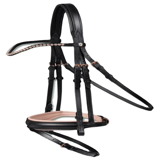 Bride Cheval Sur-mesure – Cuir De Vache Premium, Accents Plaqués Or, Neuve