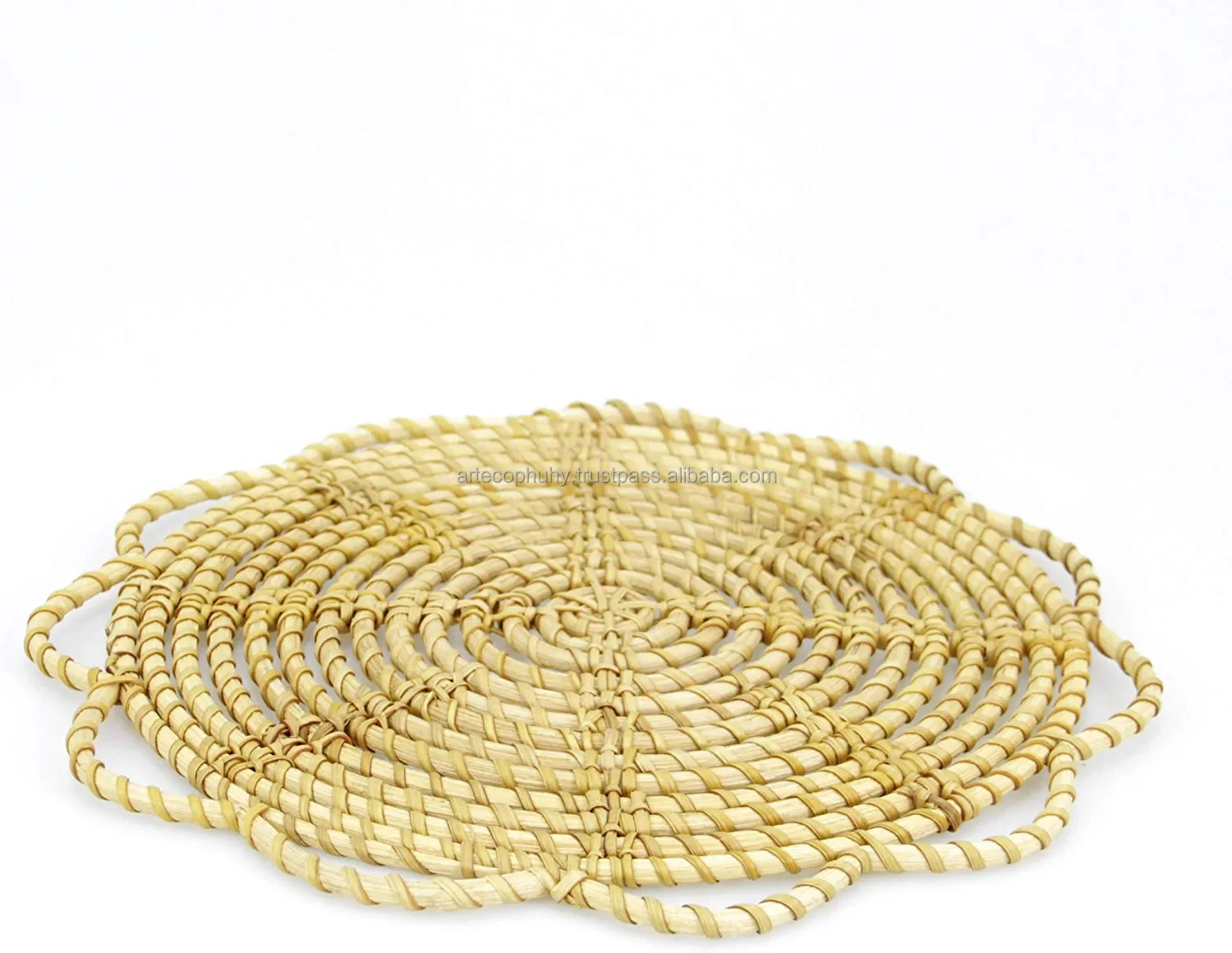 Contemporary Hot Trend Home Decor Oval Rattan Placemats Flower Rattan