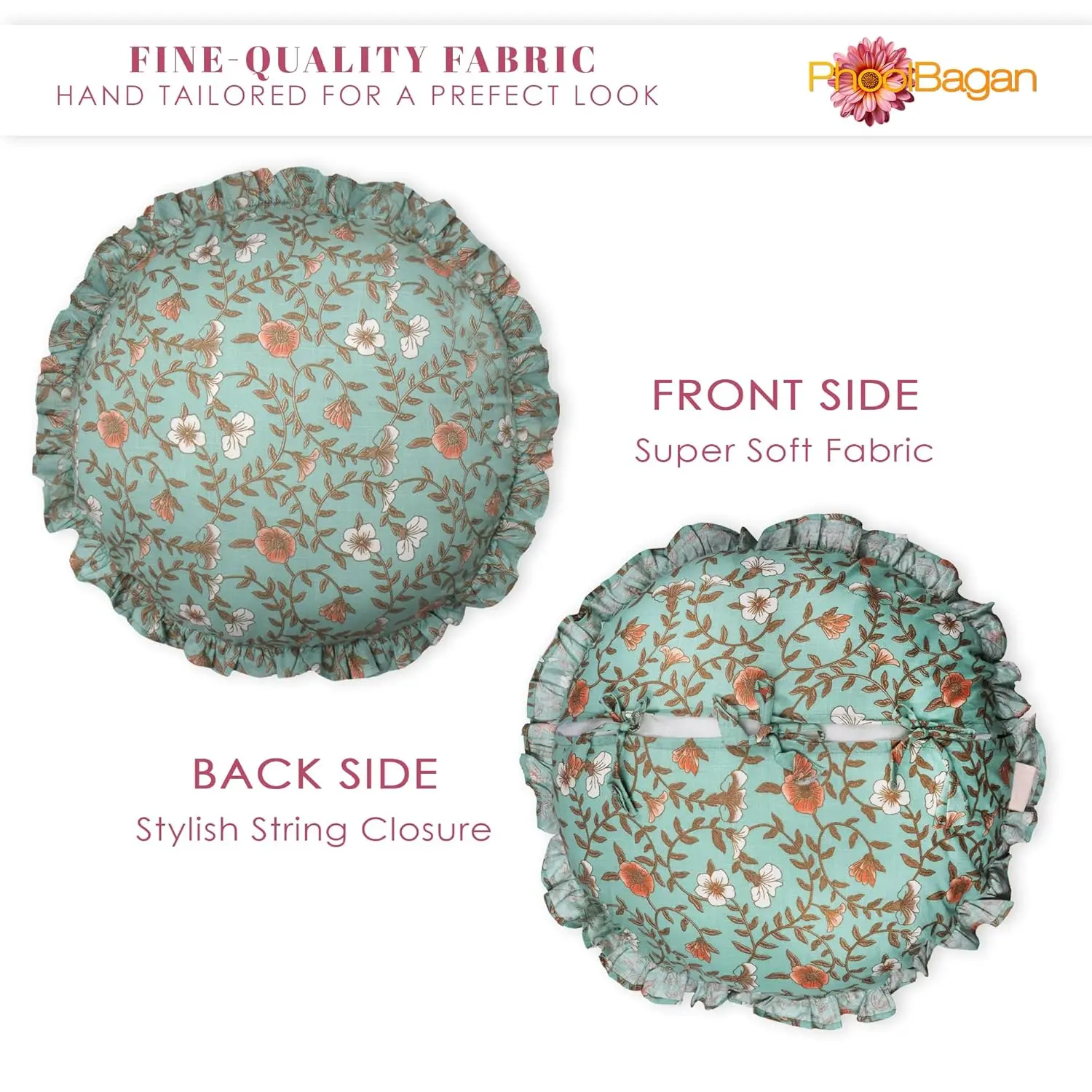 Fine Fabric Printed Round Pillow Covers Decorative Poly Cotton Cushion Covers For Home Sofa Styling Hotels Bulk Orders_voghion.com