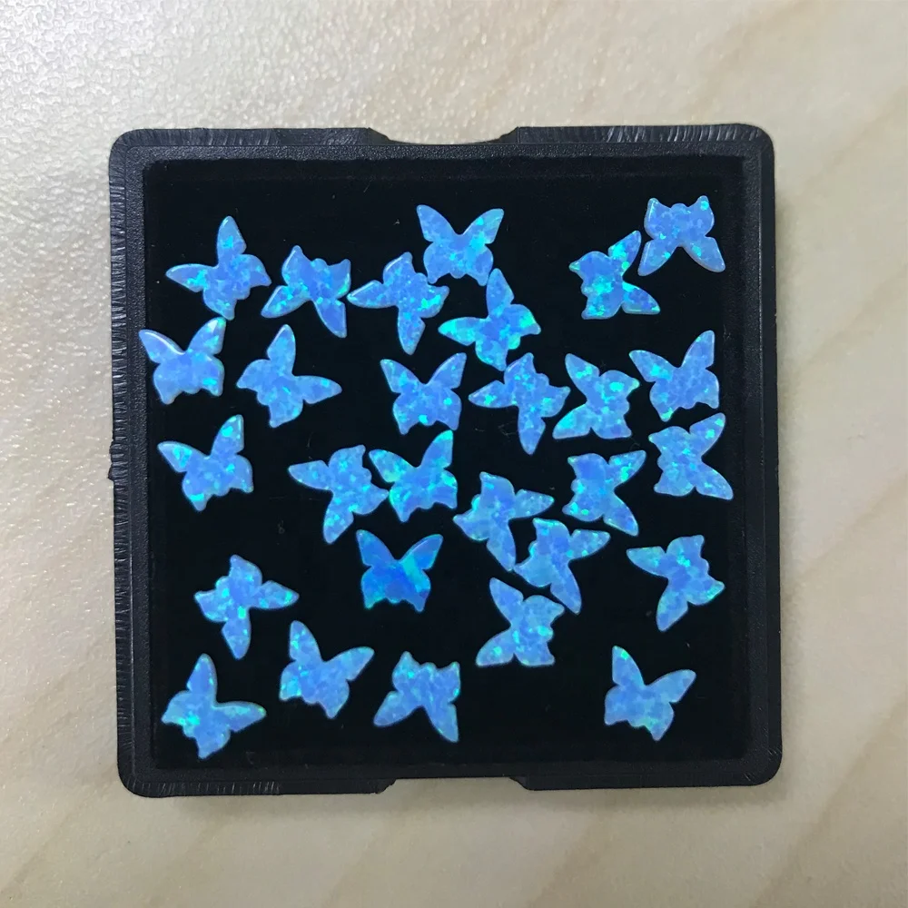 2022 Very Popular Lab Created Small Size Delicate Tooth Gem 92 Colors Butterfly Shape Synthetic Opal Gemstone for Tooth Use