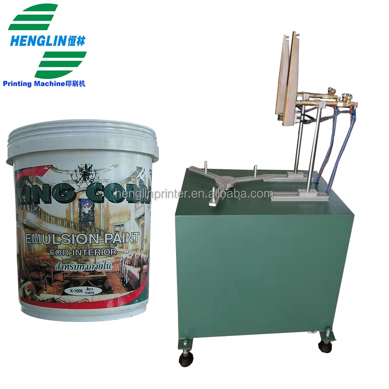 Flaking Paint Machine Plastics Bucket Cylinder Paint Bucket Flame Treatment Machine with Auto ...