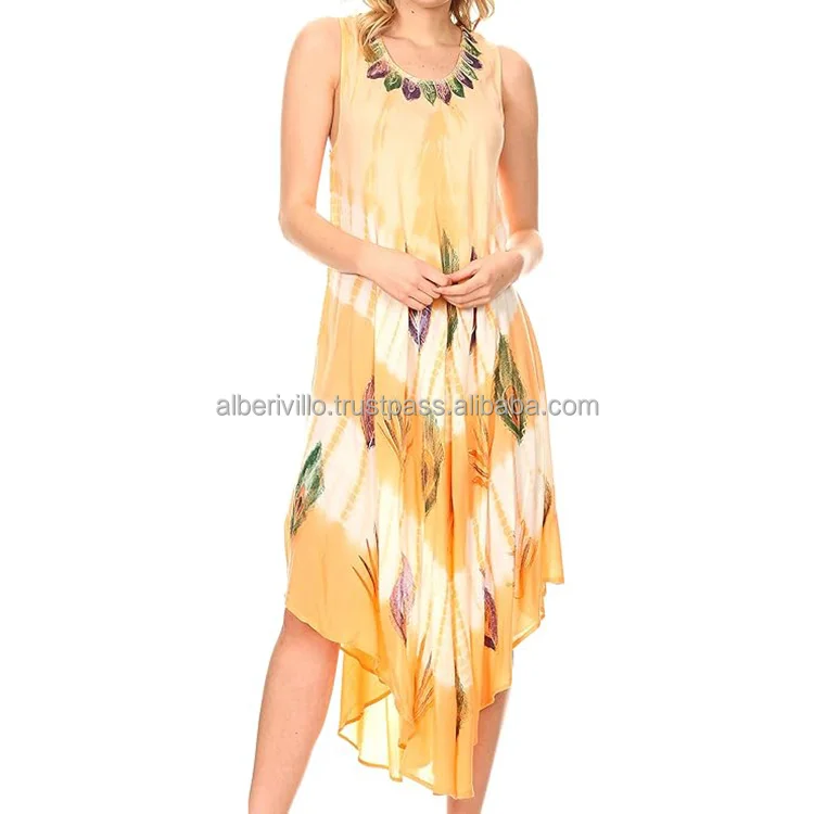 Summer Collection Long Sleeveless Dresses with Pockets Women Maxi Casual Ladies Sexy Modern Style Brush Print Umbrella Dress