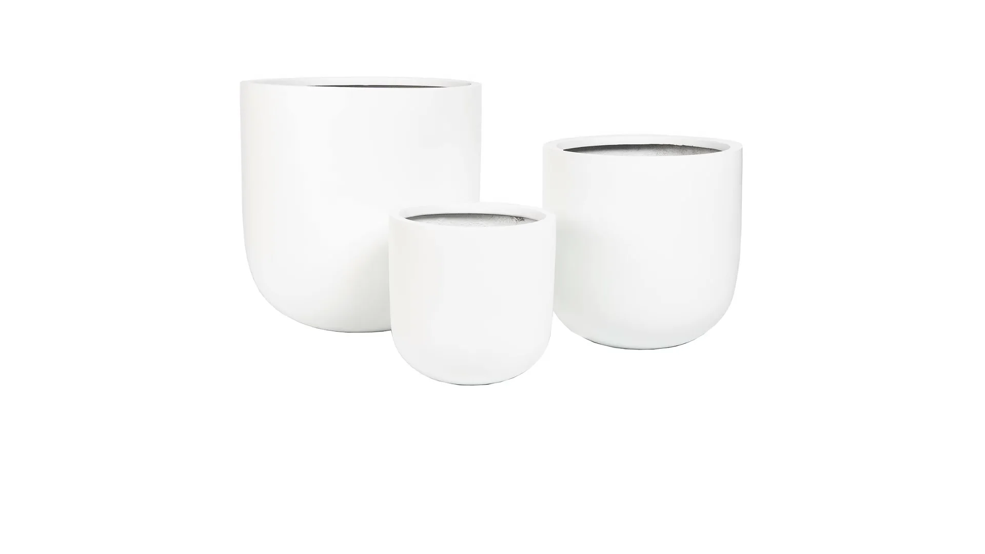 Smooth High Quality White Painting Fiberglass Flower Planter Pot Box Use For Balcony Plant And