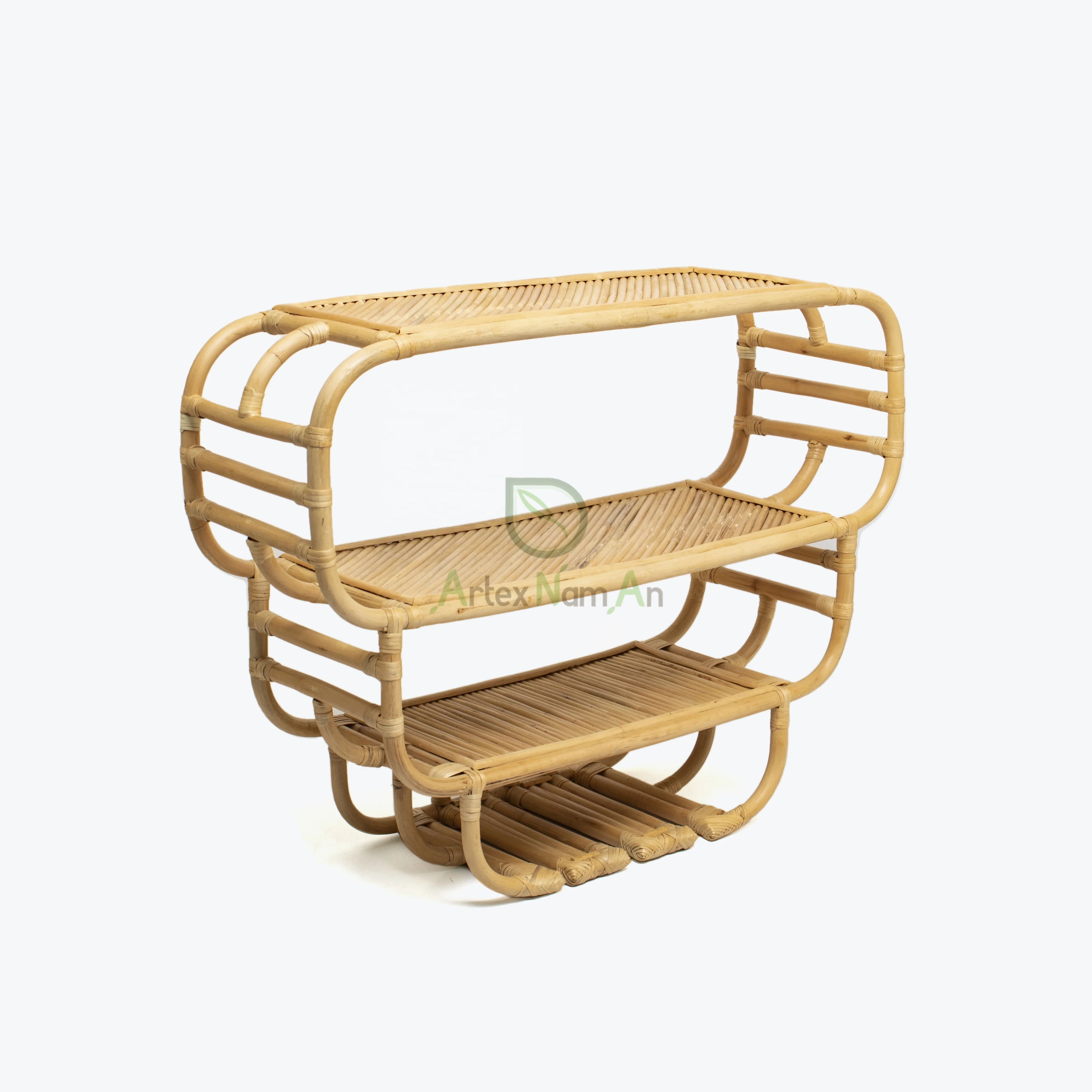 Handmade 3 Tier Rattan Wicker Wall Shelf Storage Rack/book Shelves Home