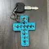 Turquoise & Black Checkered