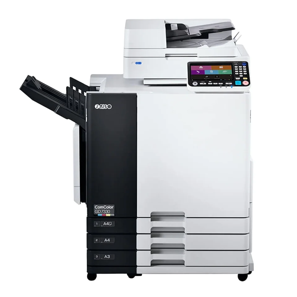 ◆RISO GDインクBLACK S-7303 2025/07/16　317 Принтер RISO ComColor GD-7330, использованный, цветная печать A3