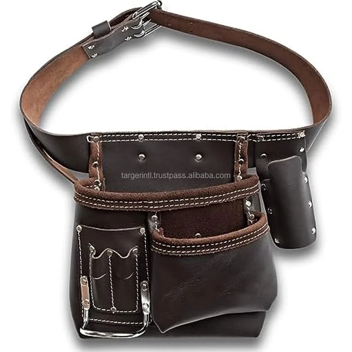 WIDEBROWN Premium Oil-tanned Leather Tool Belt – Built For Carpenters, Framers, Electricians, Drywall Installers & More - Canada - View #7