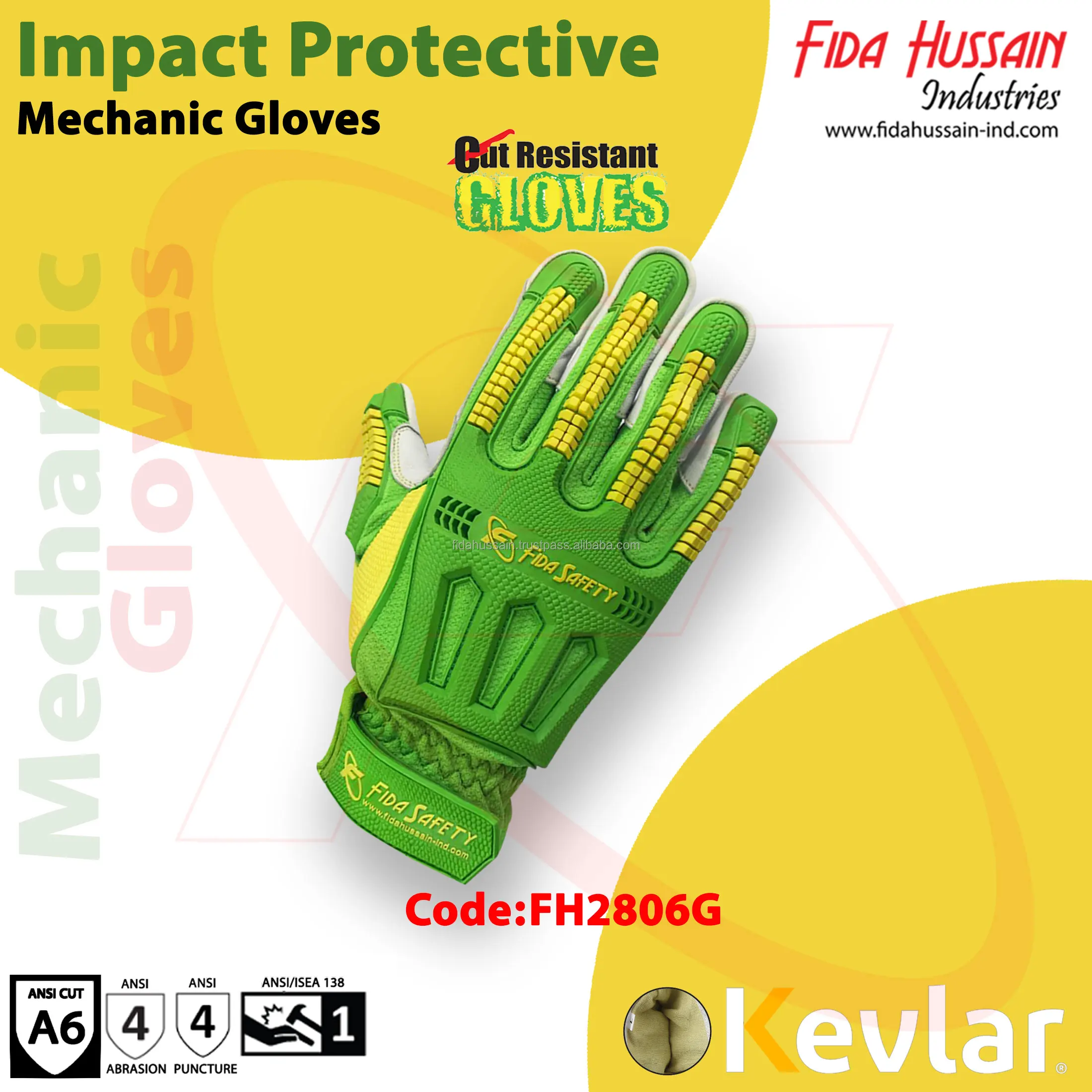 Fida Hussain Impact Protective Mechanic Gloves For Oil And Gas Field