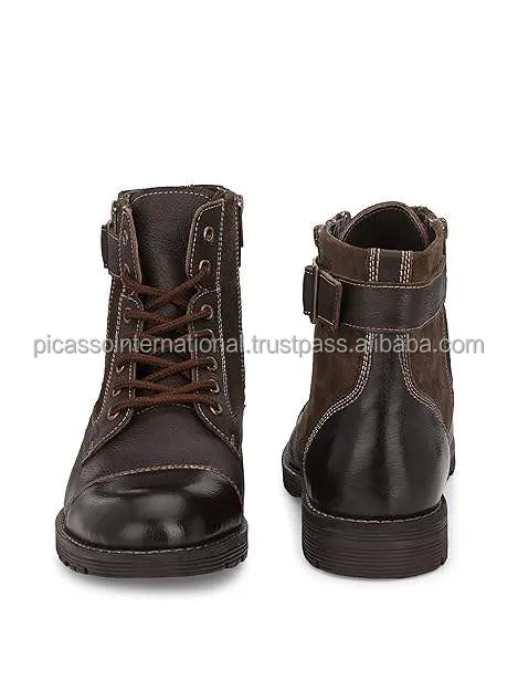 Exclusive Range of Top Quality Customized Logo 100% Genuine Leather Shoes Hiking Boots for men from Indian Manufacturer