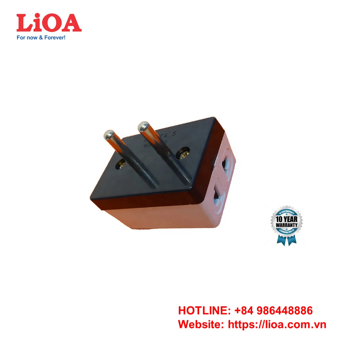 High Quality LiOA Triple Outlets Adapter with Round Phi5 Pin Plug-ON3NC5 Made in Vietnam