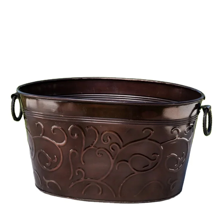 Ice Bucket Beverage Tub For Party Decoration Antique Color Handmade