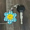 Turquoise & White Checkered