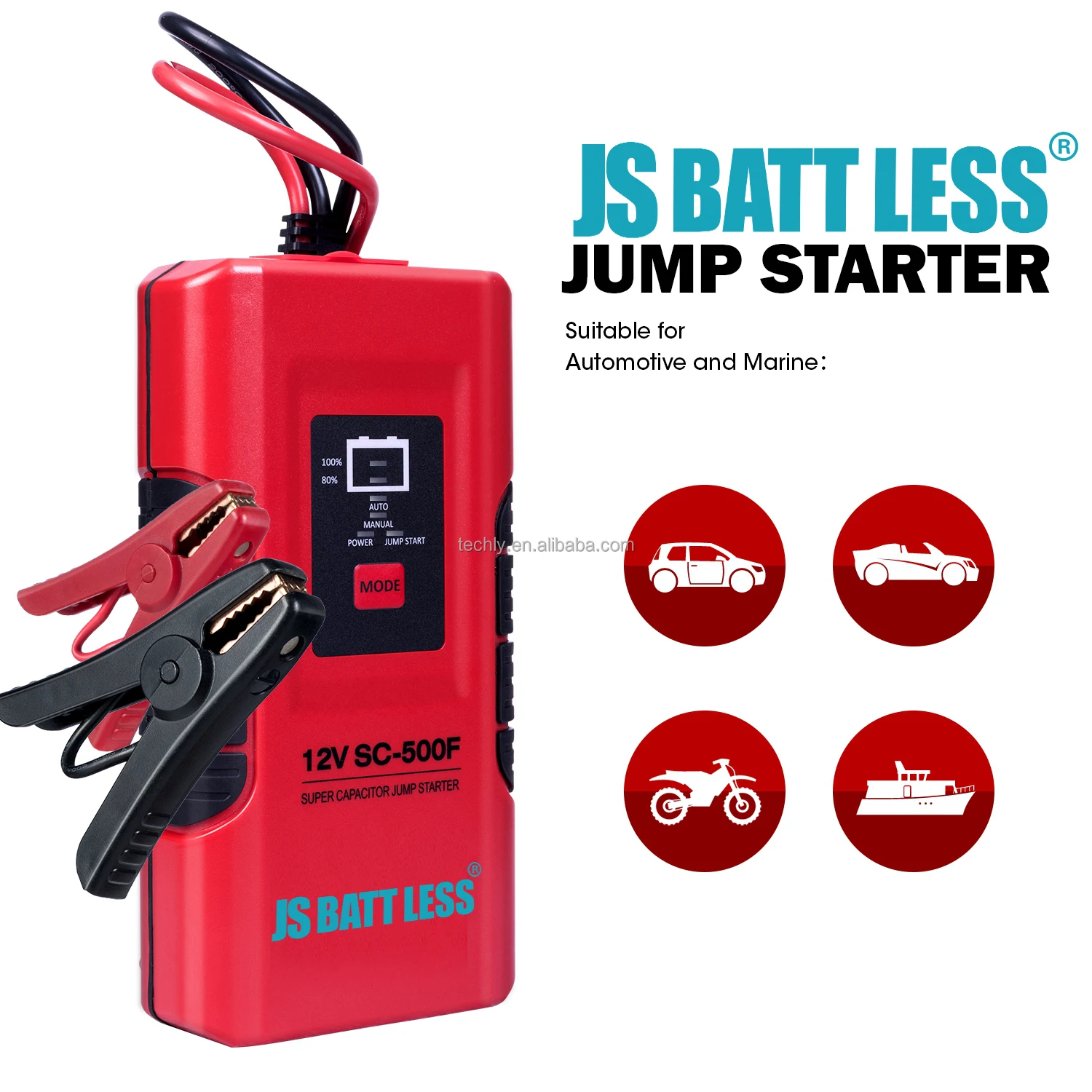 Car Battery Jump Starter 6000 Map Supper Capacitor Battery Portable For