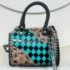 Black & Turquoise Chekcered