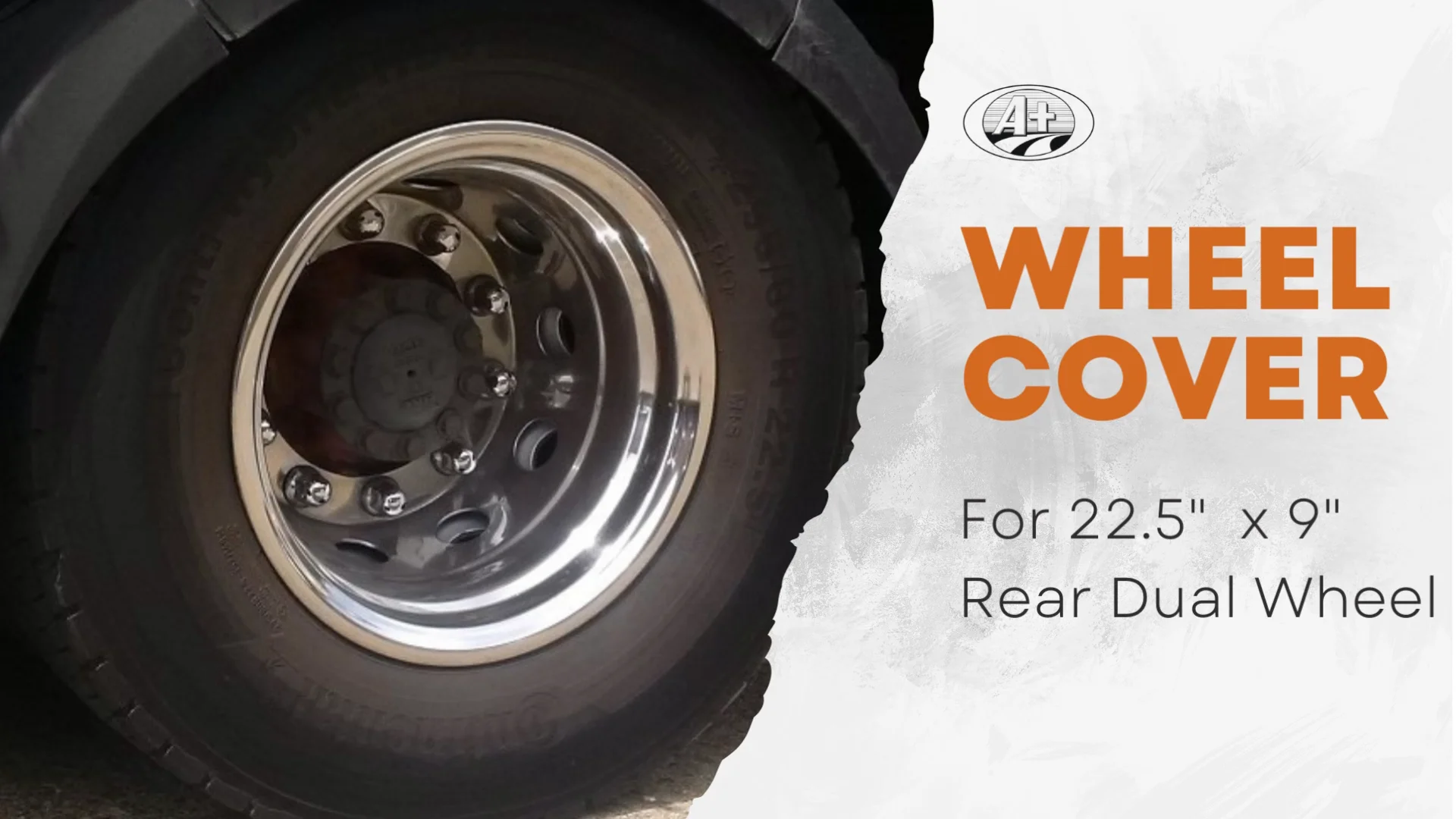 22.5 X 9 T304 Stainless Steel Truck Wheel Cover For Rear Dual Wheel