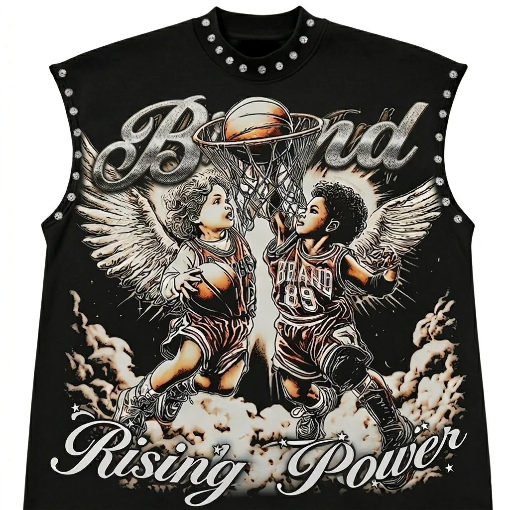 Custom Oversized Graphic Print Tank Top 100% Cotton Ibex New Trendy Vintage Style Cropped Sleeveless T Shirt For Unisex