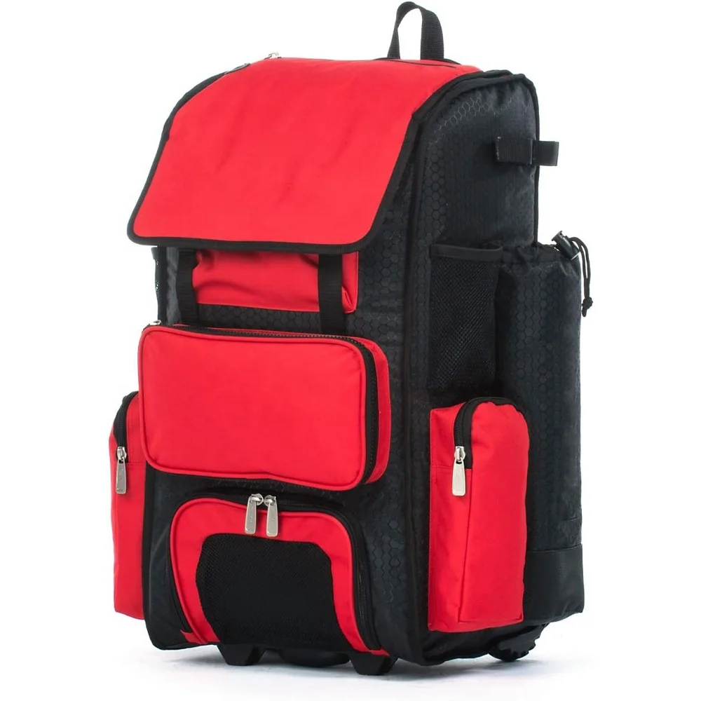 Custom Made Sports Rolling Wheeled Handle Baseball Softball Bag Hybrid
