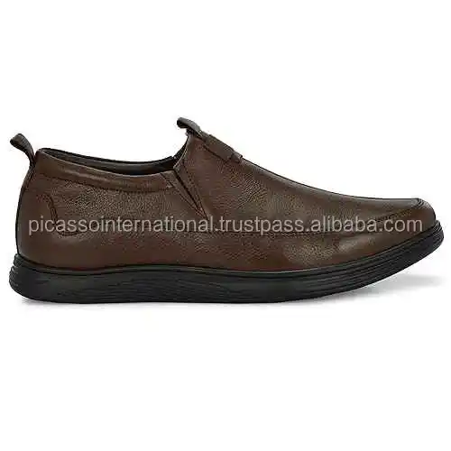 Premium Quality Best Selling Genuine Cow Hide Leather Men Smart Look Casual Loafers Shoes from Indian Manufacturer