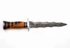 Natural Brown & Striped Wood Handle Silver Guard