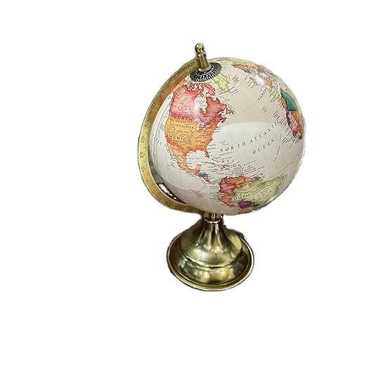 CALVIN handicrafts 'развивающий/Античный глобус с латунной старинной дугой и деревянной основой/Глобус мира/домашний декор/офисный Декор/подарок I