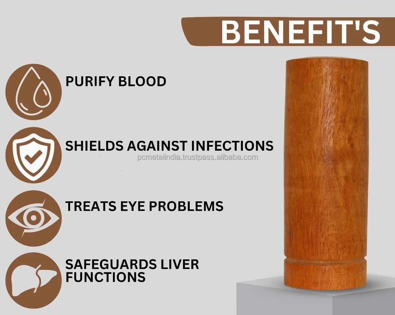 Herbal Tumbler Ayurvadic Jamun Wood Glass Diabetes Sugar Glass/jamun