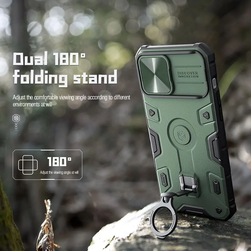 For IPhone12 13 15pro and Pro Max Cover Nillkin CamShield Armor Pro Slide Camera Protect Magnetic Mobile Phone Case