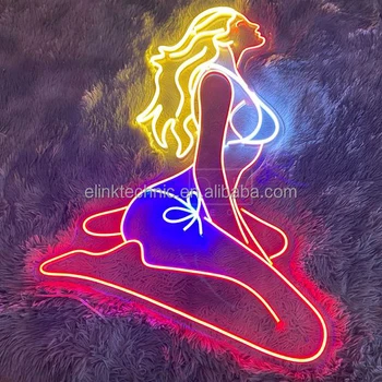 Custom LED Neon Sign with Clear Acrylic Backboard Freestanding or Wall-Mountable